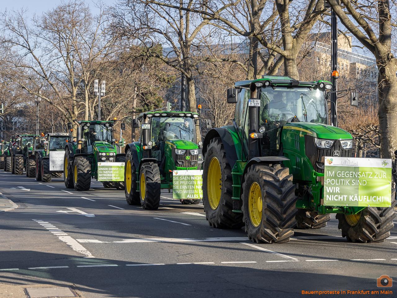 Bauernproteste in Frankfurt am Main