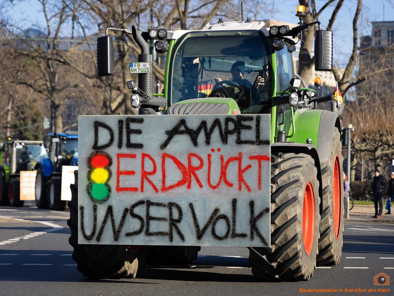 Bauernproteste in Frankfurt am Main