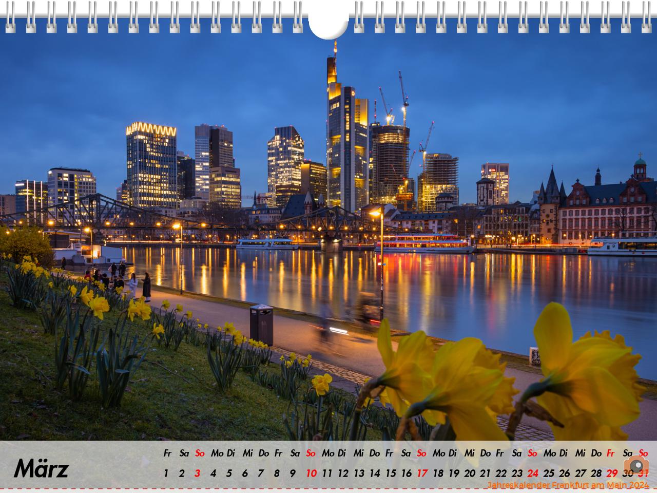 Jahreskalender Frankfurt am Main 2024