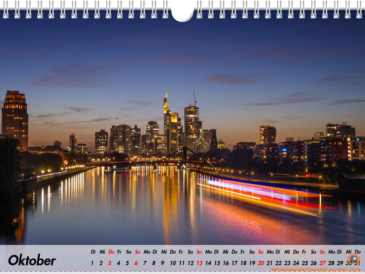 Jahreskalender Frankfurt am Main 2024
